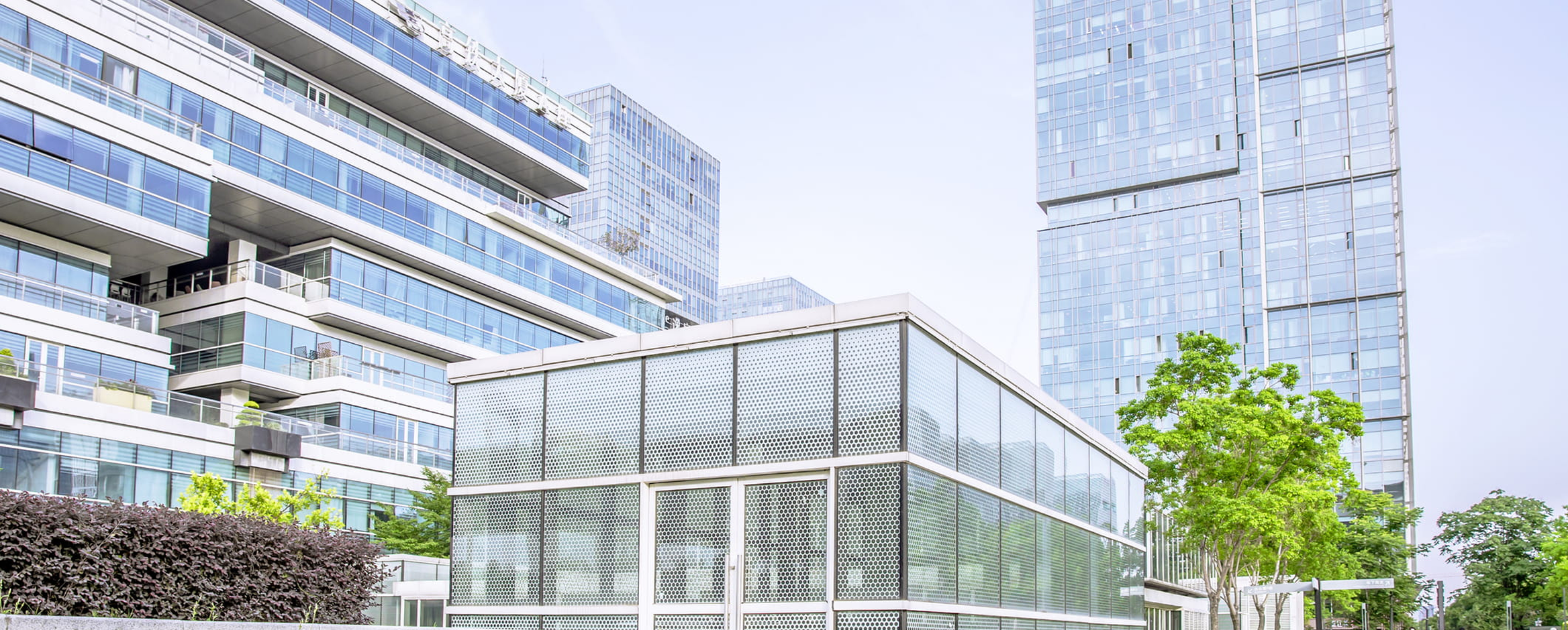 Urban office buildings in daylight