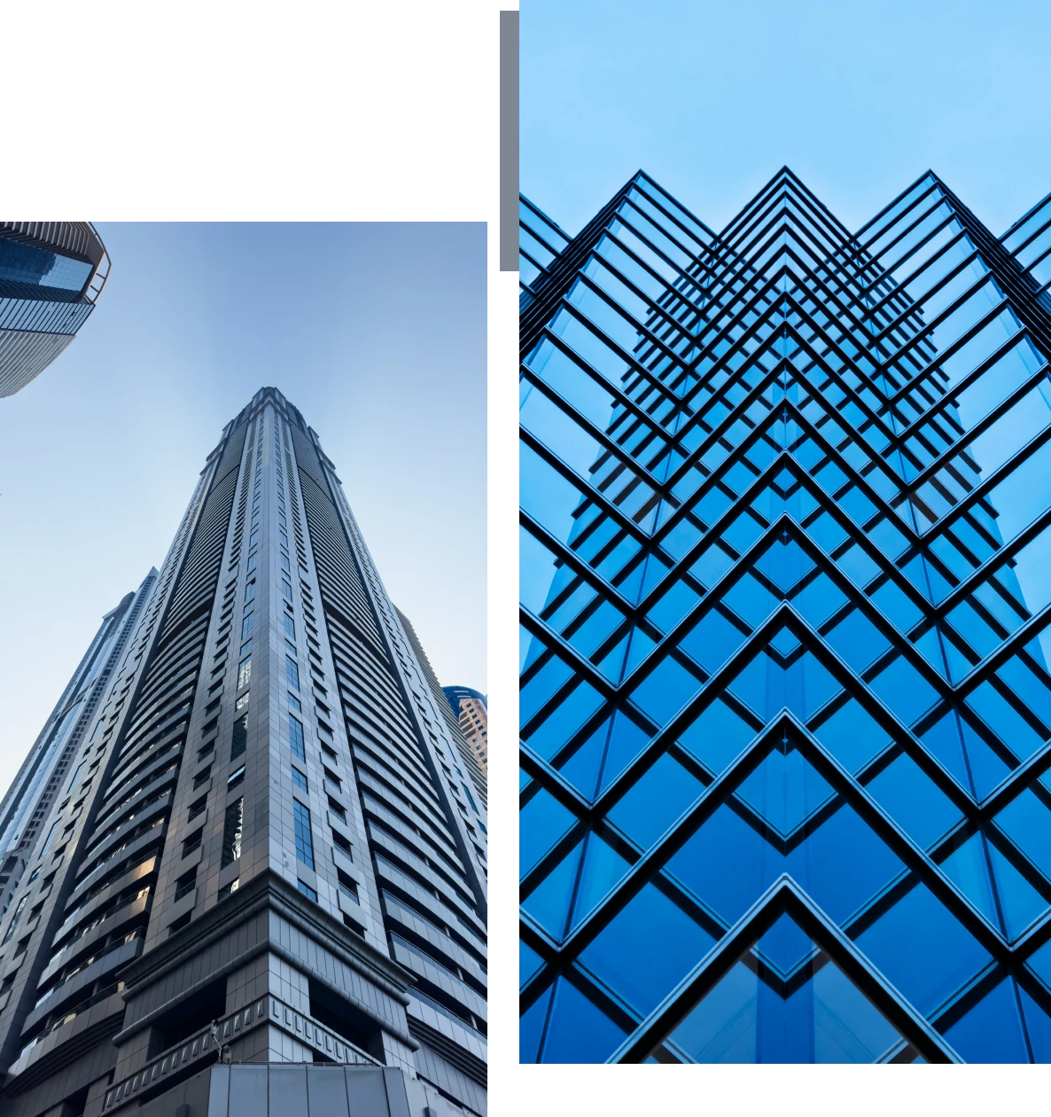 Geometric glass building facade
